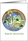 St. Patricks Day. St. Patrick banishes the Snakes. card