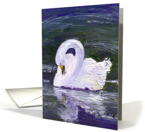 Swan with Reflections Blank card (1006945)