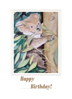 Koala birthday card