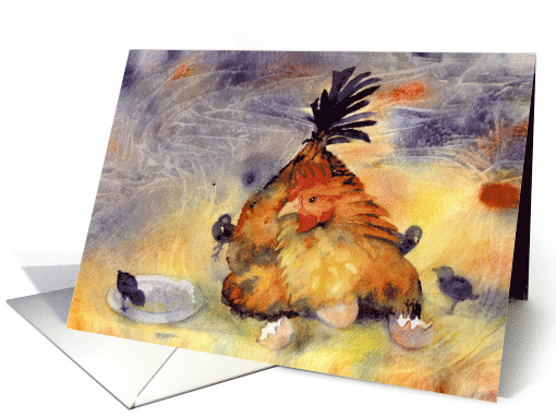 Newly Hatched Chicks Blank Note card (1143090)