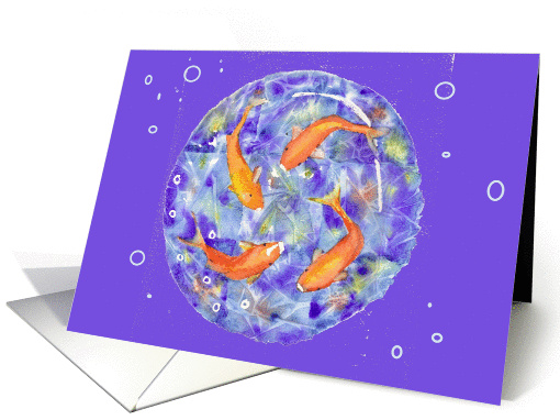 Goldfish Bubble Blank Note card (1188748)