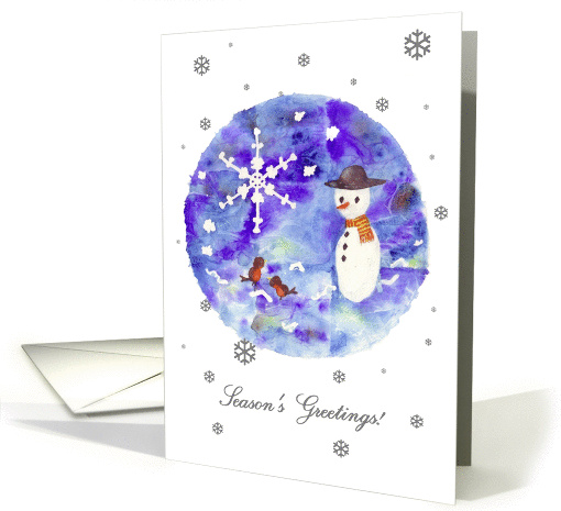 Snowman Seasons Greetings card (1337324)