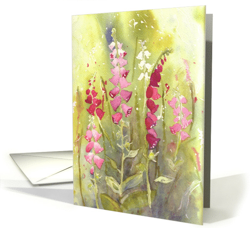 Foxgloves Blank Note card (1389348)