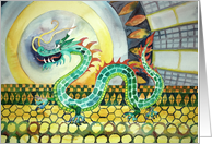 Chinese Dragon Mosaic Any Occasion Blank Note card