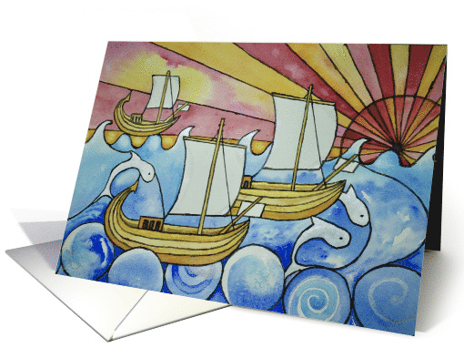 I Saw Three Ships come Sailing In Christmas card (1827814)