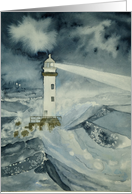 Stormy Lighthouse Blank Note card