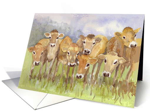 Curious Calves Blank Inside card (879392)