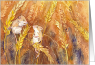 Field Mice Blank Inside Greetings Card