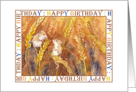 Field Mice Birthday Card