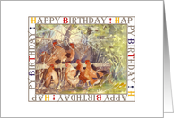 Happy Birthday, Chickens in the Hedge Ca card