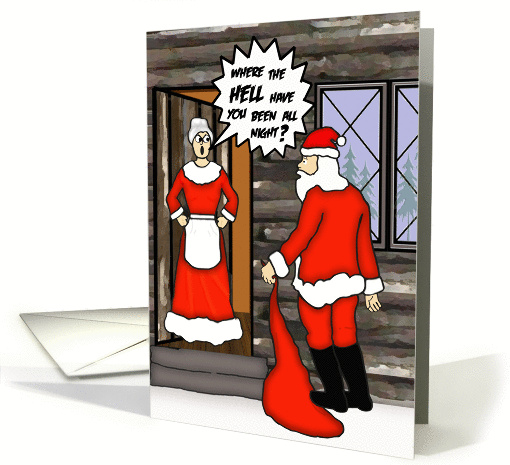 Funny Santa card (934642)