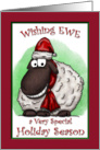 Wishing Ewe Sheep Happy Holidays Card