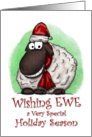 Sheep Wishing Ewe Happy Holidays Card