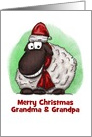 Grandma Grandpa Sheep Customizable Holiday Card