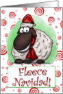 Sheep Cartoon Fleece Navidad Holiday Card
