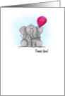 Cartoon Elephant Thank You card