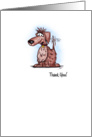 Cartoon Dog Thank You Pet Groomer card