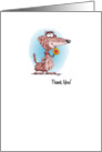 Cartoon Dog Thank You Veterinarian card