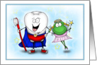 Super Tooth and Froggy Fairy Congratulations Card