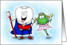 Super Tooth and Froggy Fairy No More Braces card
