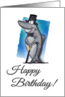 Dressy Cartoon Happy Birthday Shark card