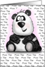 Miss You Cartoon Panda card