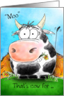 Valentine Moo I Love You Cartoon Cow card