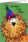 Crazy Cat Lady Cartoon Cat Birthday Card