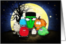 Cute Monsters Happy Halloween card