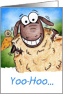 Miss You Cartoon Sheep card