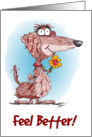 Feel Better Cartoon Dachshund Card