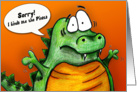 Funny Pinata Eating Alligator Birthday Card