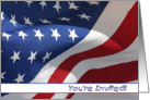 American Flag Patriotic Party Invitation card