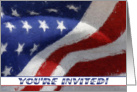 Painted American Patriotic Flag Fourth 4th of July Party Invitation card