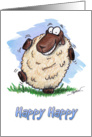 Happy Dancing Sheep Congratulations Card