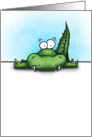 Cartoon Alligator Splat Miss You Card