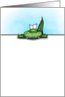 Cartoon Alligator Encouragment through Rough Time Card