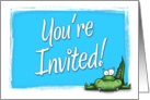 Cartoon Alligator You’re Invited Card