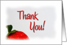 Thank You Sweet Watercolor Strawberry Card