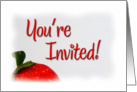 You’re Invited Sweet Watercolor Strawberry Card