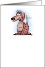 Wagging Tail Dachshund Cartoon Blank card