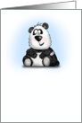 Bear-y Happy Birthday, Sweet and Simple Cartoon Panda in Blue card