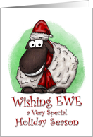 Sheep Wishing Ewe Happy Holidays Card