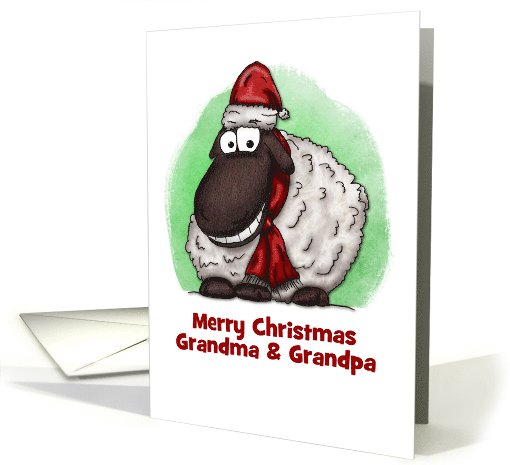 Grandma Grandpa Sheep Customizable Holiday card (1003737)