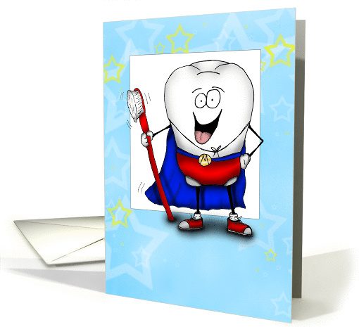 Super Tooth Congratulations on First Lost Tooth card (1060905)