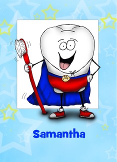 Personalized Super Tooth Congratulations on Lost Tooth