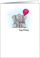 Cartoon Elephant Happy Birthday card