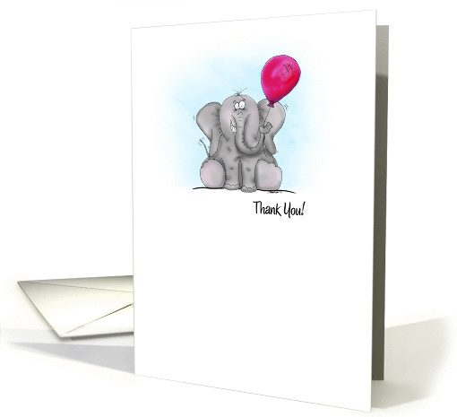 Cartoon Elephant Thank You for Gift card (1062281)