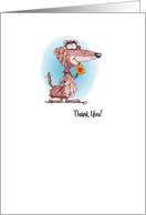 Cartoon Dog Thank You Veterinarian card