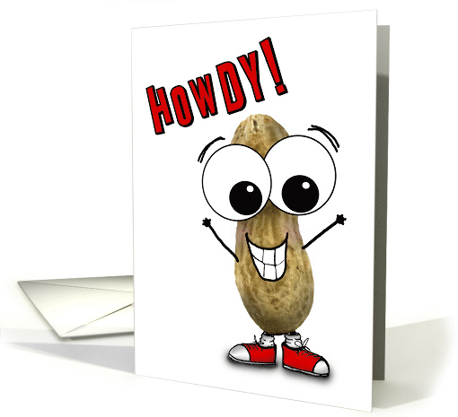 Silly Howdy Googly Eyed Peanut Hi card (1356586)